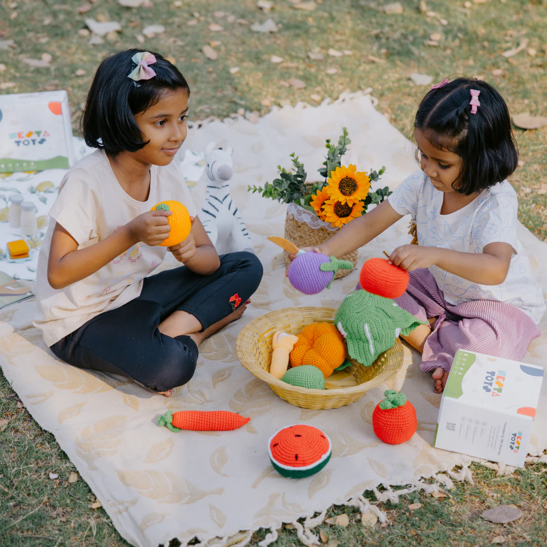 Crochet Fruits & Vegetable Toys | Play Food for Kids (10 Pcs) - Image 5