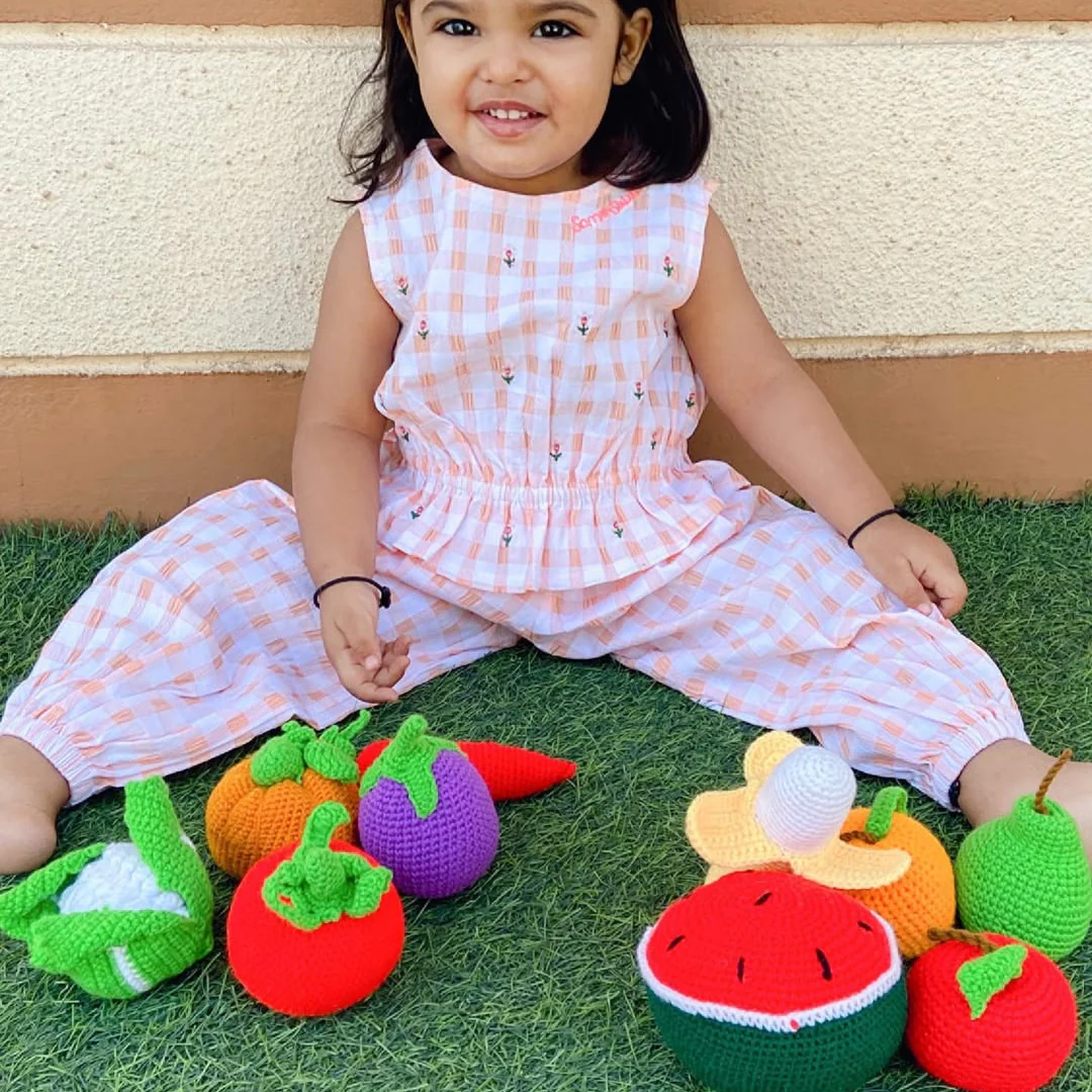 Crochet Fruits & Vegetable Toys | Play Food for Kids (10 Pcs) - Image 6