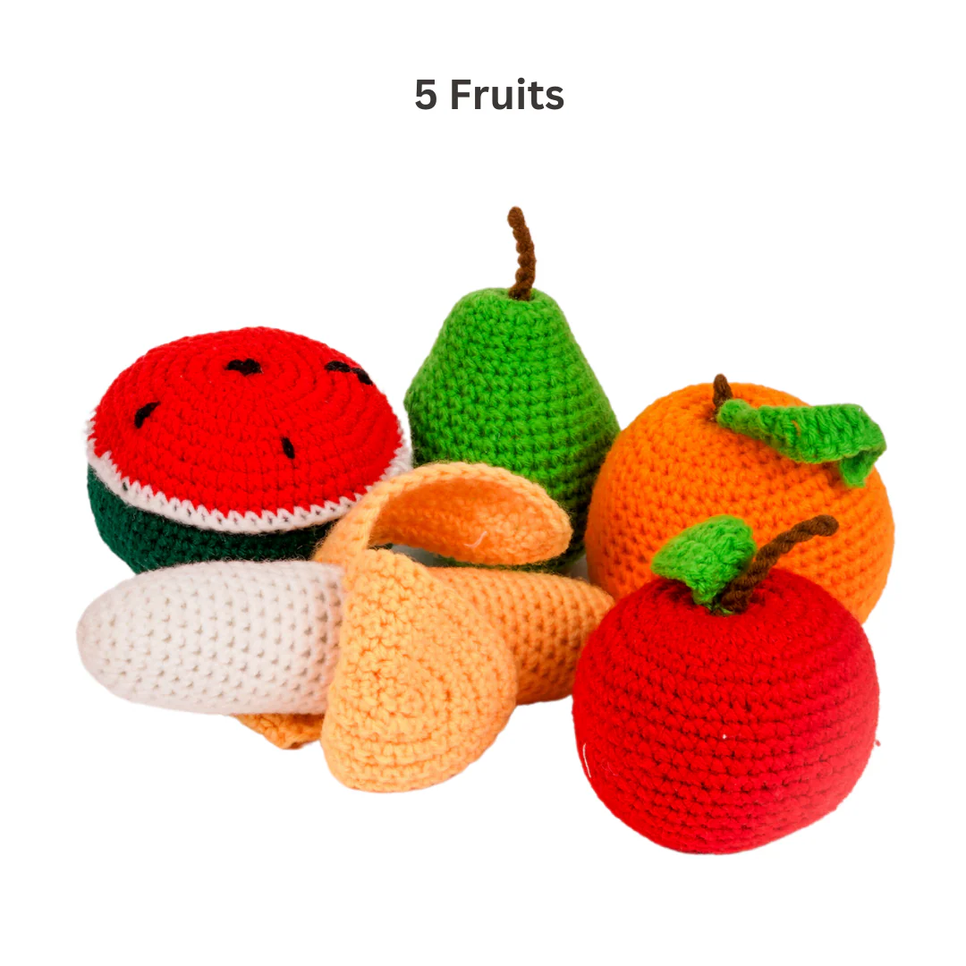 Crochet Fruits & Vegetable Toys | Play Food for Kids (10 Pcs) - Image 8