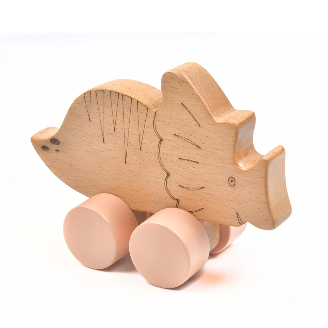Wooden Dinosaur Car Toy - Image 6