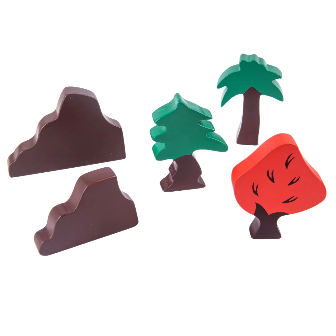 Wooden Dinosaur Building Blocks Toy (9 Pcs) - Image 3
