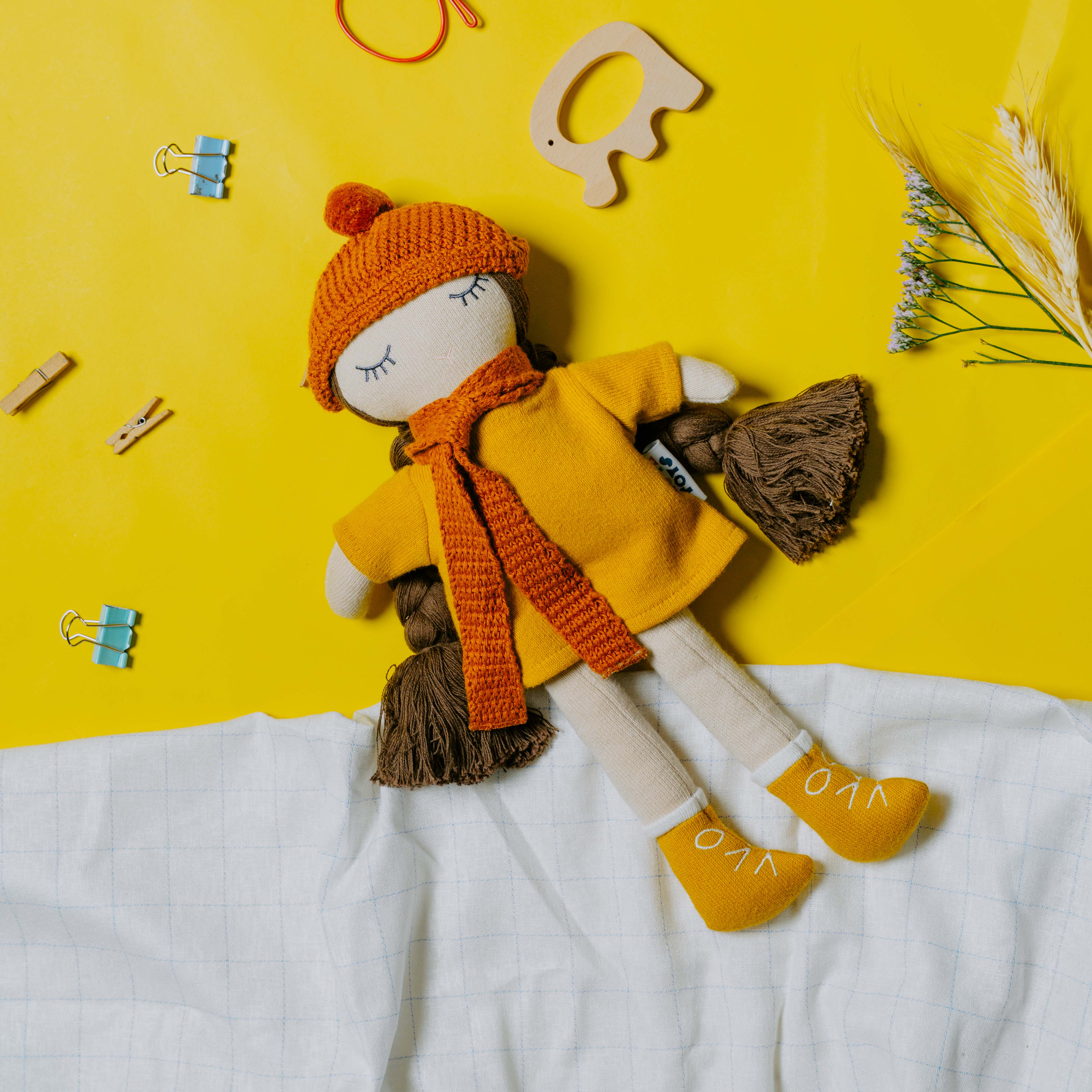 Knitted Cotton Soft Toy Doll - Image 3