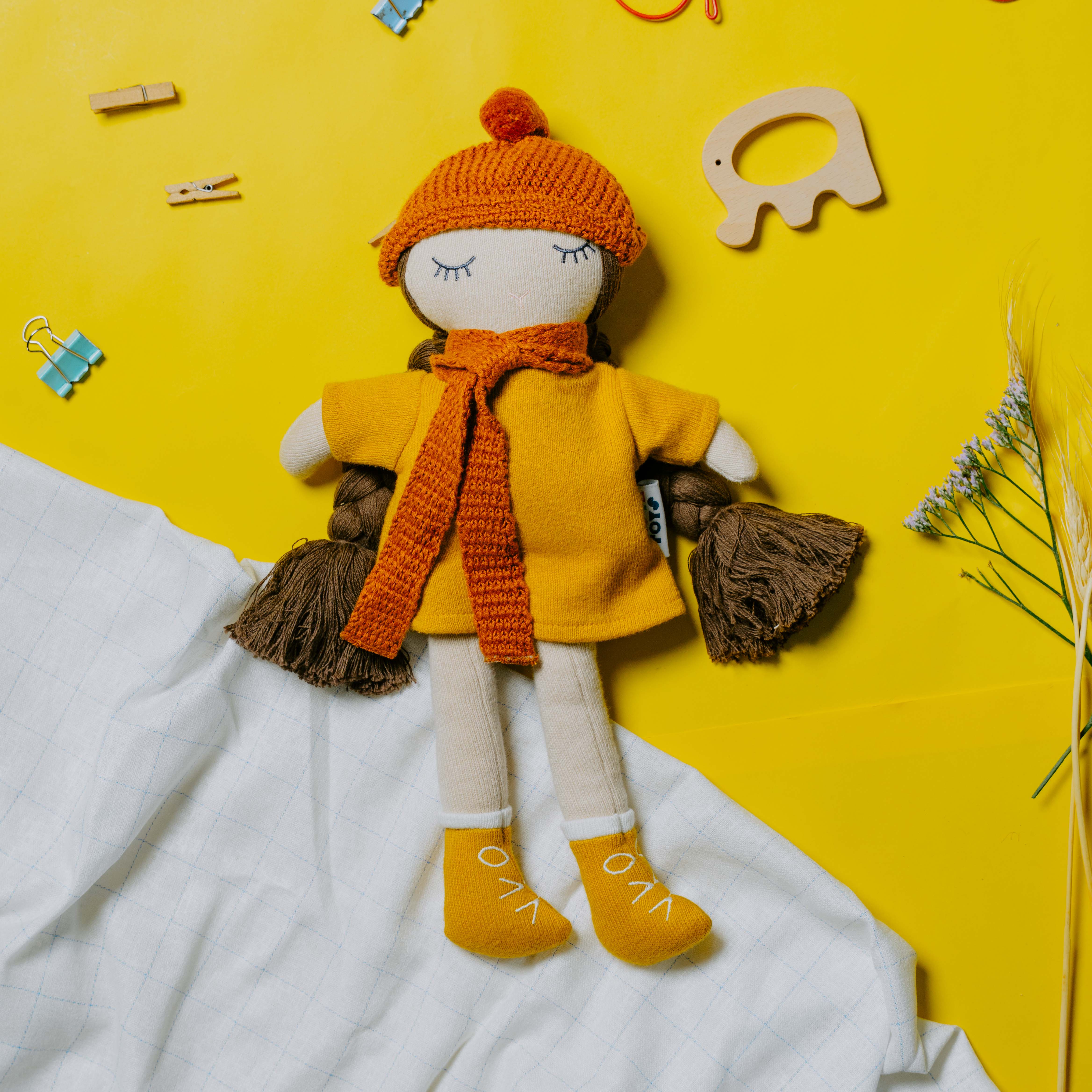 Knitted Cotton Soft Toy Doll - Image 4