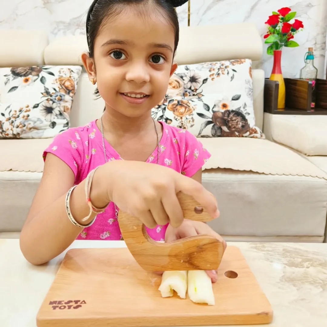 Montessori Chopping Board & Knife | Safe Cutting Tool for Kids - Image 5