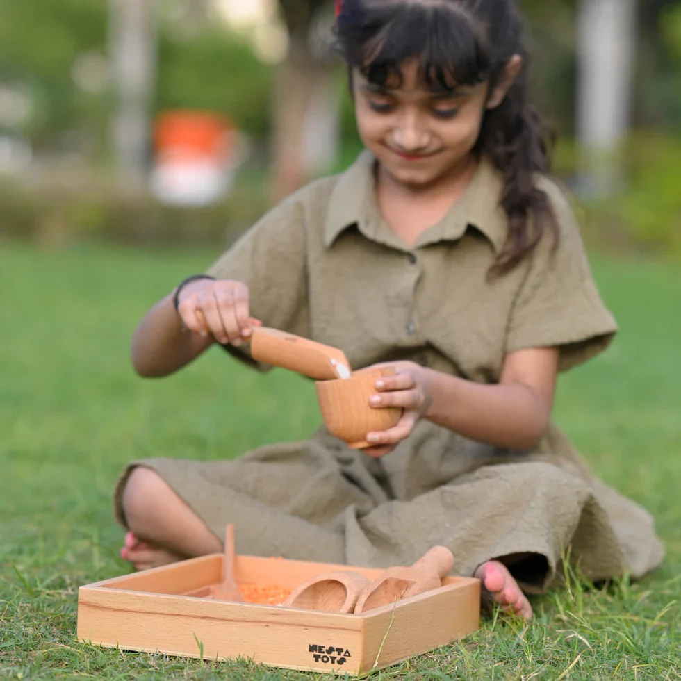 Wooden Montessori Tray | Sand Writing & Sensory Learning Toy - Image 7