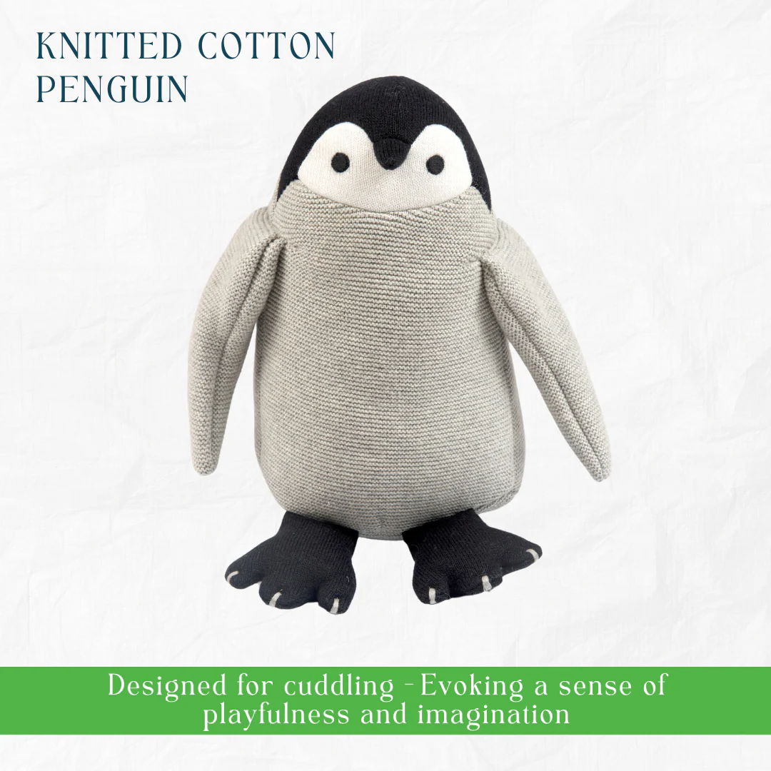 Newborn Gift Set - Penguin Plush Toy &  Wooden Teethers - Image 6