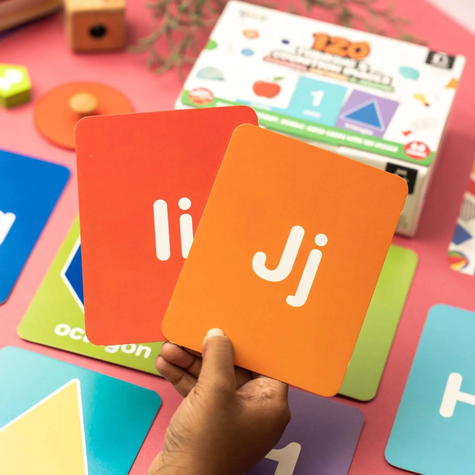 Numbers, Letters, Colors & Shapes (120 Images, 60 Cards) - Image 3