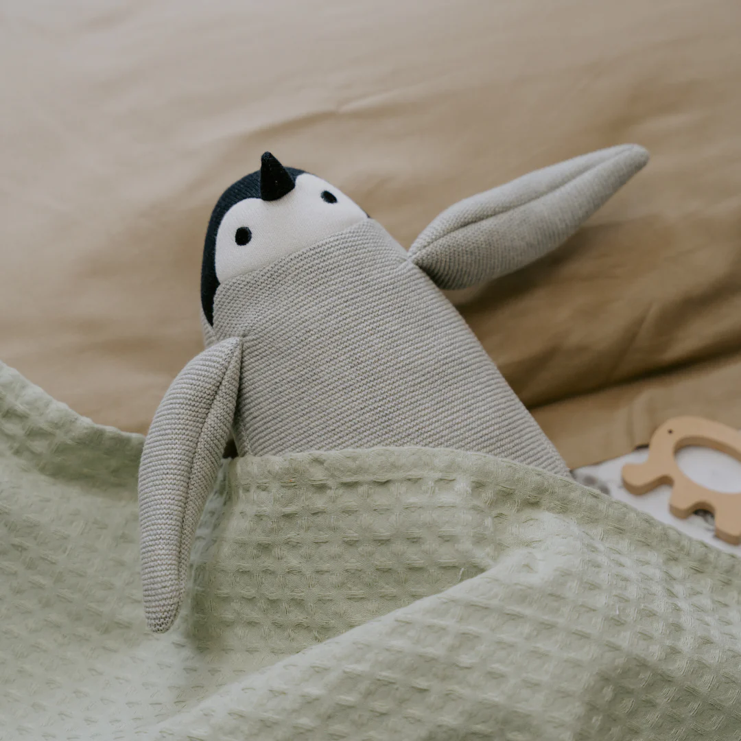 Peppy the Penguin | Knitted Cotton Animal Plush Toy for Kids - Image 3