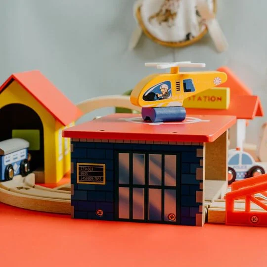 Train Track Toy Set with Vehicles (69 Pcs) - Image 13