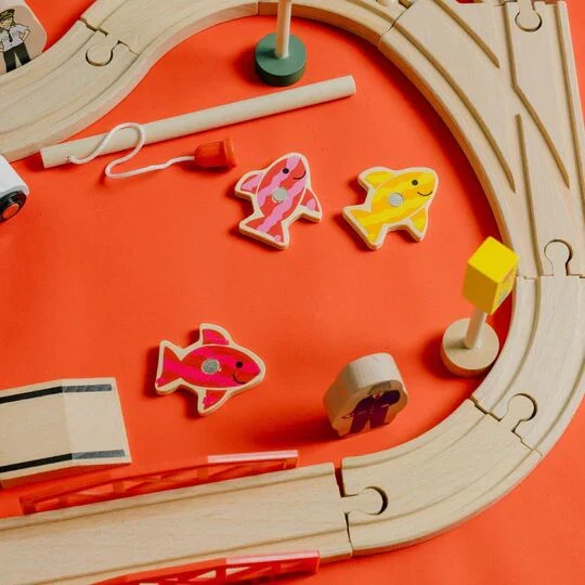 Train Track Toy Set with Vehicles (69 Pcs) - Image 5