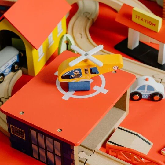 Train Track Toy Set with Vehicles (69 Pcs) - Image 7