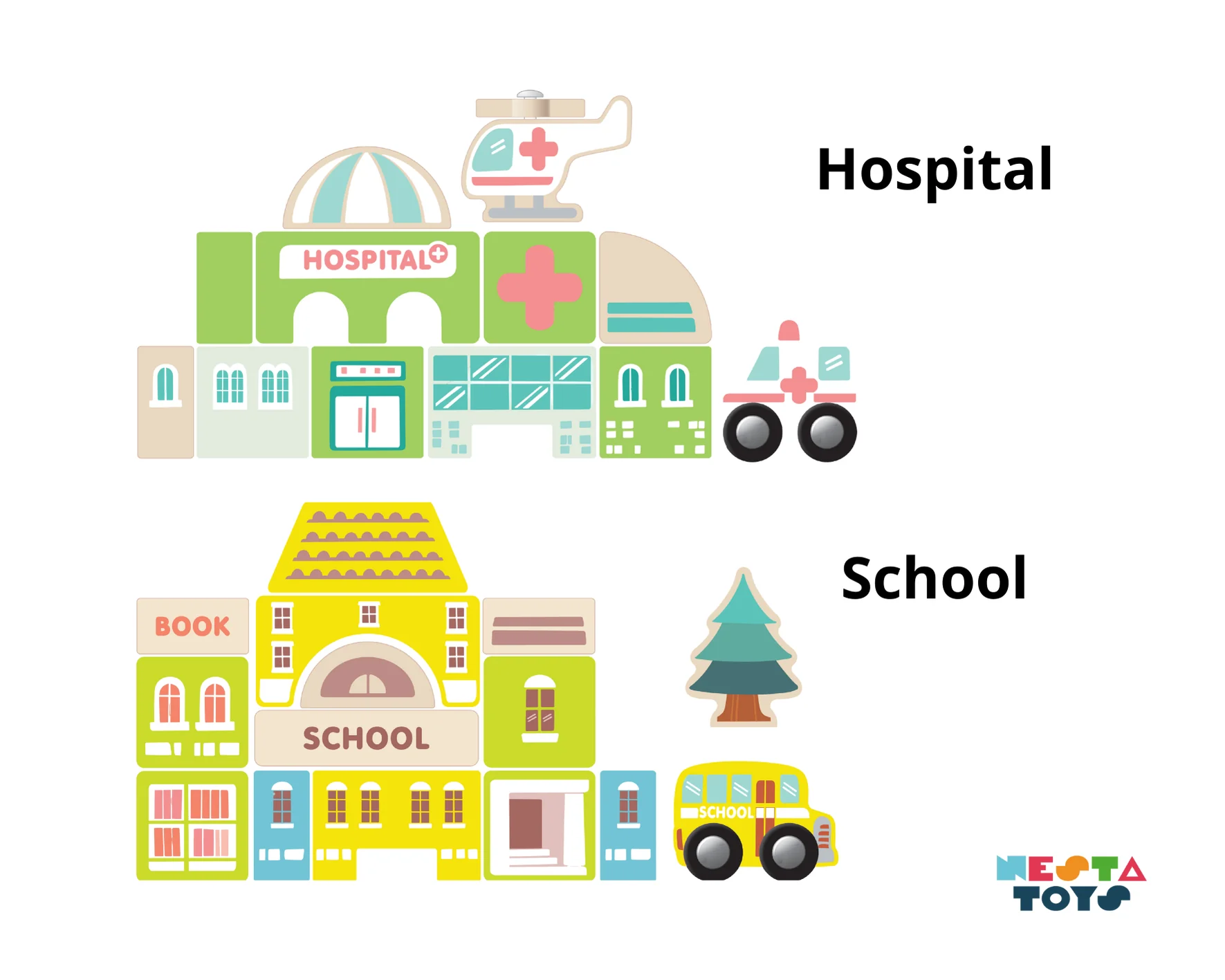 Wooden City Building Blocks Toy (115 Pieces) - Image 10