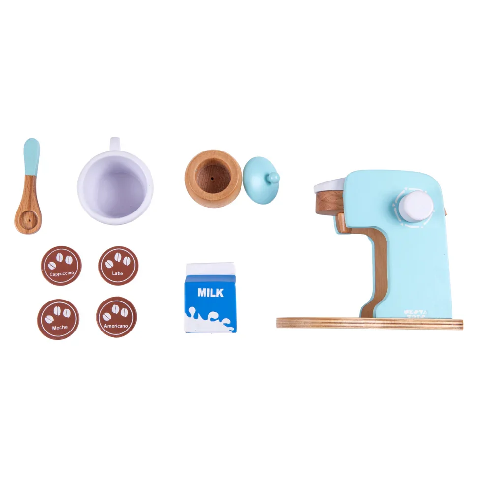 Wooden Coffee Machine Toy (Blue) - Image 6