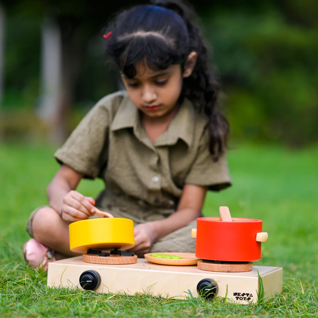 Wooden Gas Stove Toy - Image 3