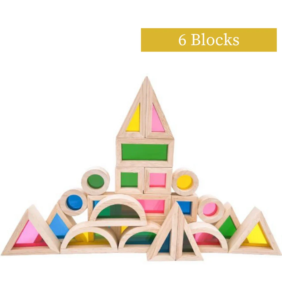 Sensory Toys for Kids - Sensory Bin Tools, Egg Shaker, Rainbow Blocks - Image 3