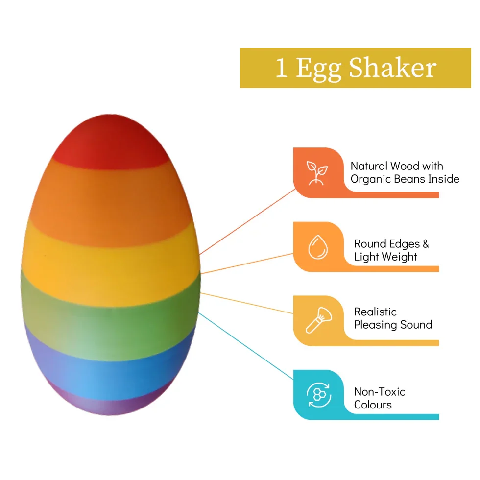Sensory Toys for Kids - Sensory Bin Tools, Egg Shaker, Rainbow Blocks - Image 4