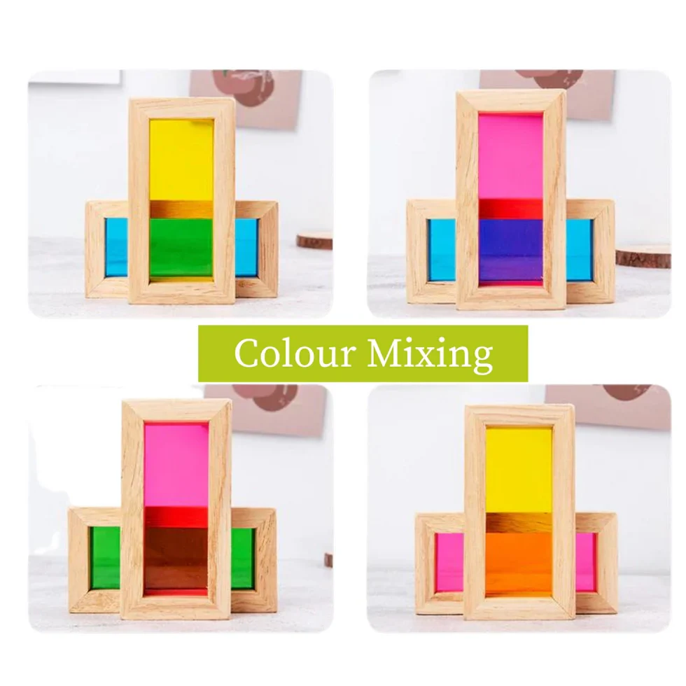 Sensory Toys for Kids - Sensory Bin Tools, Egg Shaker, Rainbow Blocks - Image 5