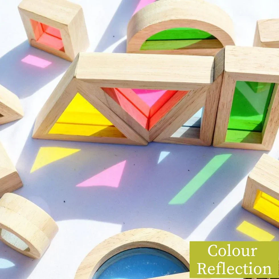 Sensory Toys for Kids - Sensory Bin Tools, Egg Shaker, Rainbow Blocks - Image 6