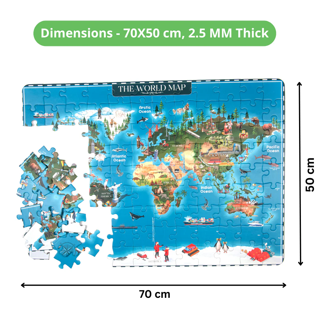 World Map Jigsaw Puzzle (108 Jumbo Pieces) - Image 8